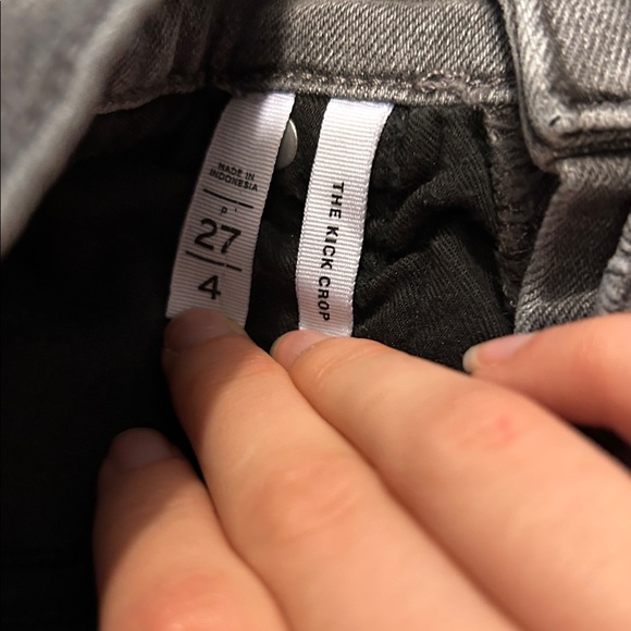 LOFT women’s Dark Gray cropped Straight Jeans - Picture 5 of 5